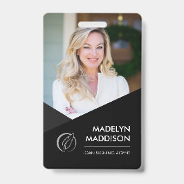 Minimal Schwarzes Foto Notar Signierung Agent Abze Ausweis