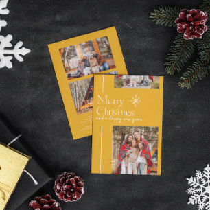 Minimal Scrapbook Weihnachtsfeiertag 3 Foto Feiertagskarte