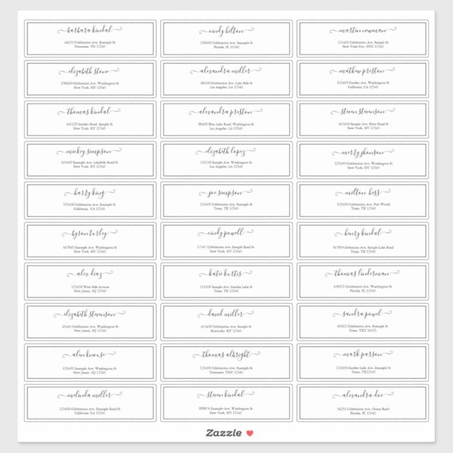 Minimal-Script-Hotelladungs-Sticker Aufkleber (Blatt)