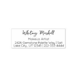 Minimal Script Makeup Studio Address Permastempel