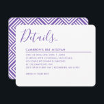 MINIMAL SCRIPT moderne Details Bat Mitzvah lila Einladung<br><div class="desc">von kat massard >>> WWW.SIMPLYSWEETPAPERIE.COM << Ein super stylish und ausgeklügeltes Einladungs-Design für Ihr Kind's BAR/BAT MITZVAH! TIPP: 1. Um Grafiken und Schriftart zu ändern/zu verschieben und mehr Text hinzuzufügen, klicken Sie auf den Button "Anpassen". - - - - - - - - - - - - - - -...</div>