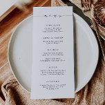 Minimal Script Wedding Food Dinner Menu Card S105 Menükarte<br><div class="desc">Auf unserer Speisekarte finden Sie extravagante Drehbücher und klassische Typografie für eine elegante Art und Weise,  Mahlzeiten auf Ihrer Hochzeit oder Veranstaltung zu präsentieren. Dieser Artikel ist Teil unserer Sterling Wedding Collection S105,  suchen Sie bitte in unserem Shop nach passenden Artikeln.</div>