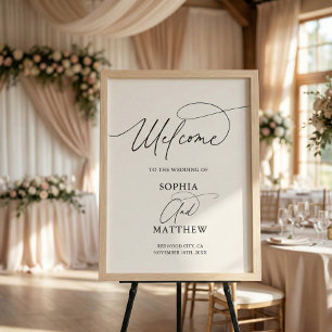 Minimal Script Welcome Wedding Poster