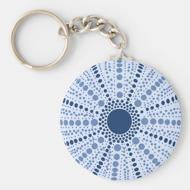 Minimal Sea Urchin Geometric Schlüsselanhänger (Vorne)