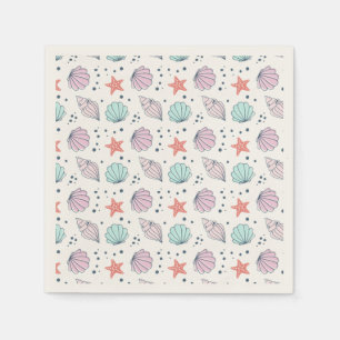 Minimal Seashell Birthday Serviette