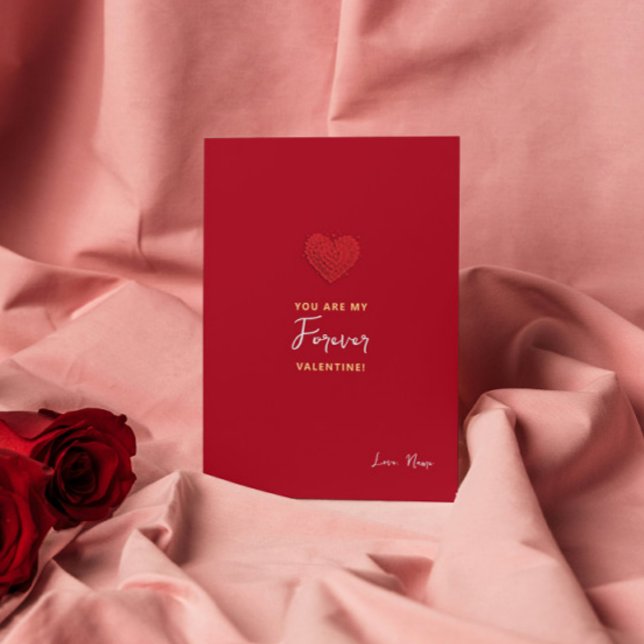 Minimal Sie sind mein ewig Valentinisches Rotes He Einladung (Von Creator hochgeladen)