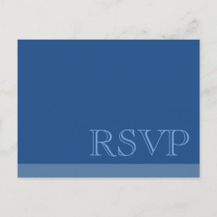 Minimal Simple Basic Blue UAWG Einladungspostkarte