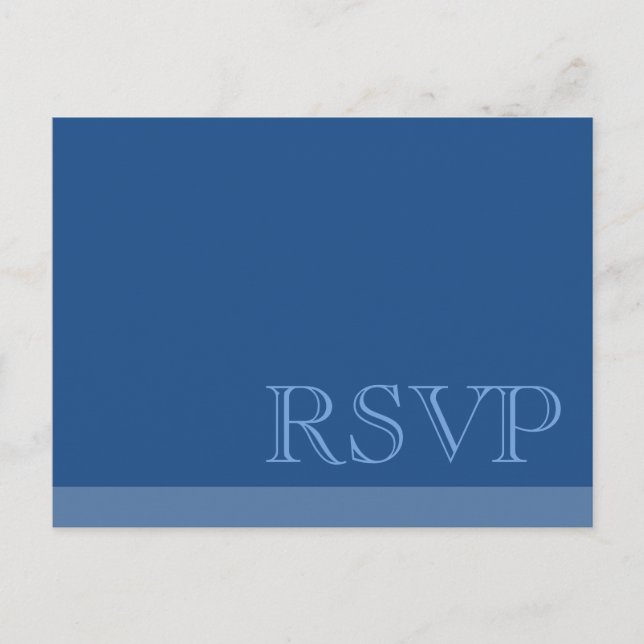 Minimal Simple Basic Blue UAWG Einladungspostkarte (Vorderseite)