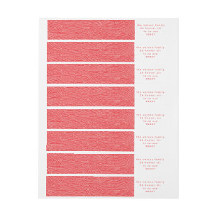 Minimal Simple Christmas Red Doodle Rücksendeadres