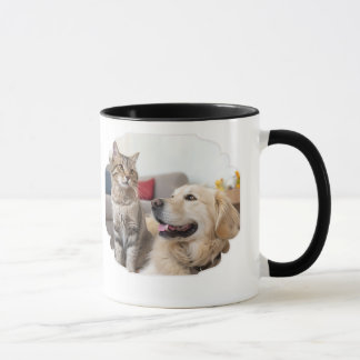Minimal Simple Pet Mug – Dog & Cat Line Art Design Tasse