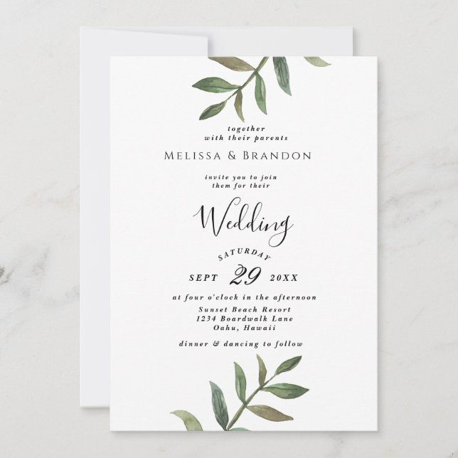 Minimal Simple Wedding İnvitation Save The Date (Vorderseite)