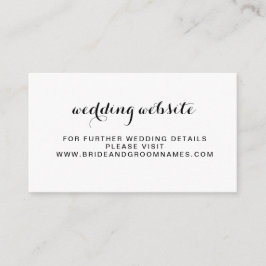 Minimal Simple Wedding Website Begleitkarte
