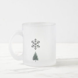 Minimal Snowflake & Evergreen Tree Design Mattglastasse
