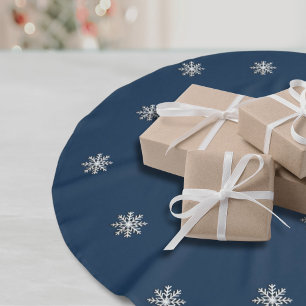 Minimal Snowflake Weihnachtsbaumrock Polyester Weihnachtsbaumdecke
