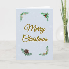 Minimal Snowy Christmas Folded Greeting Card Karte