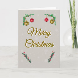Minimal Snowy Christmas Folded Greeting Card Karte