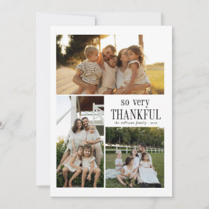 Minimal so sehr dankbar Fotos glücklich Thanksgivi Feiertagskarte