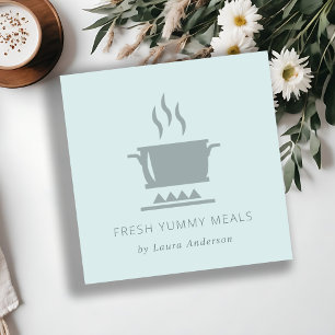 MINIMAL SOFT BLUE GRAU POT KOCH CATERING QUADRATISCHE VISITENKARTE