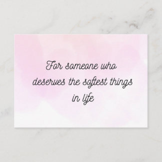 Minimal Soft Quote Greeting Card Thoughtful Gift Begleitkarte