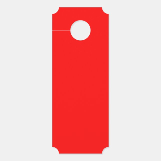Minimal Solid Red Large Hanging Door Schild (Vorderseite)