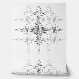 Minimal Sound Wave Pattern Modern Style Tapete
