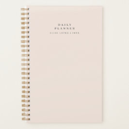 Minimal Spiral Blush Pink Täglicher Planer