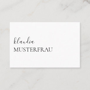 Minimal Standard Visitenkarten Vorlage - Visitenkarte