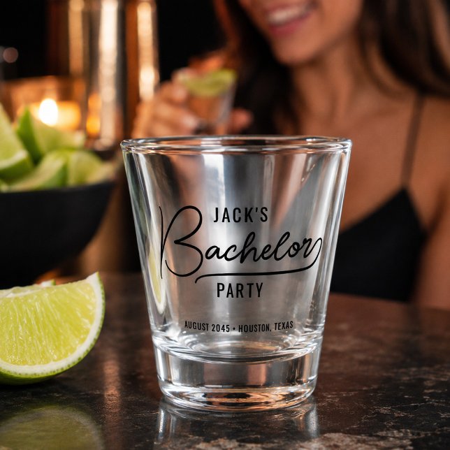 Minimal Stilvolle Bachelor-Party-Favoriten Schnapsglas (Von Creator hochgeladen)