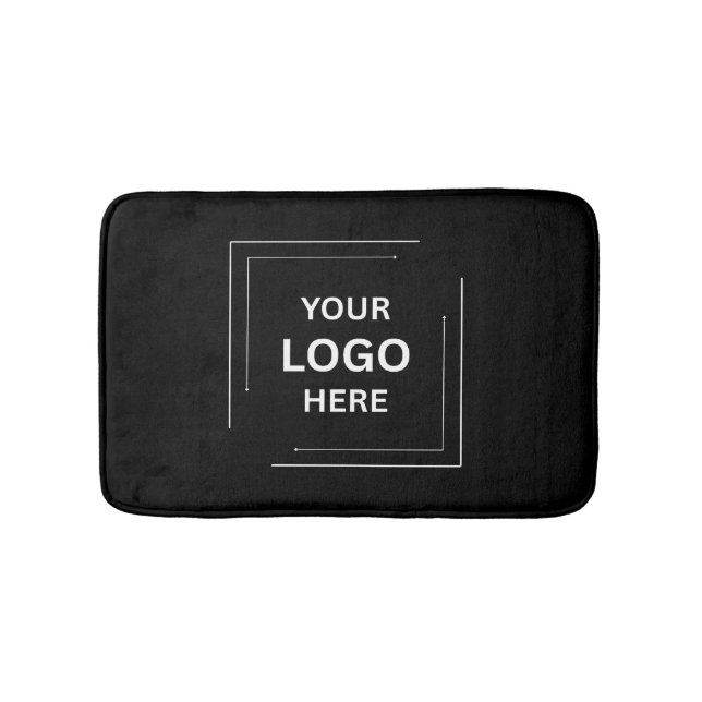 Minimal stilvolle Berufliche Black Business Badematte (Vorderseite)