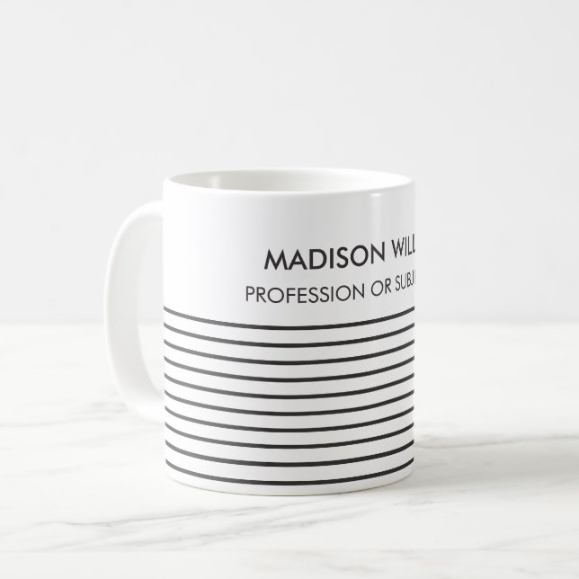 Minimal stilvolle Trendy Modern Coffee Tasse (Vorderseite Links)
