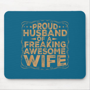 Minimal stolzer Ehemann total großartige Frau Mousepad