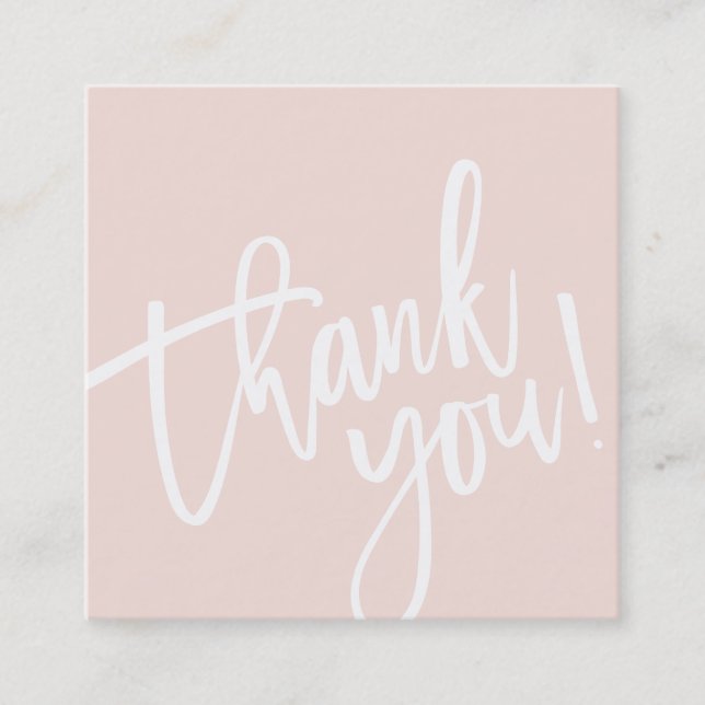 MINIMAL STYLISH, schlichter Bräuner, rosa Rosengol Quadratische Visitenkarte (Vorderseite)