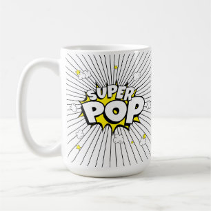 Minimal SUPER POP! Comic-Book-Pop-Art-Popcorn-Wort Kaffeetasse