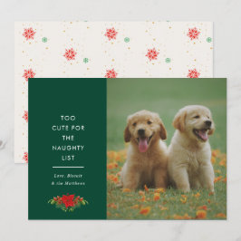 Minimal süßer Spruch Haustier Weihnachtsfoto Feiertagskarte