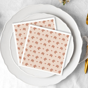Minimal Teddy Bear Bär brauchte neutrale Babydusch Serviette