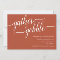 Minimal Terra Cotta Gather & Gobble Erntedank