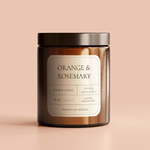 Minimal Terracotta Clay Earthy Tones Candle Label Quadratischer Aufkleber