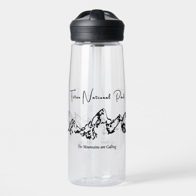 Minimal Teton Nationalpark 25oz Wasserflasche Trinkflasche (Vorne)