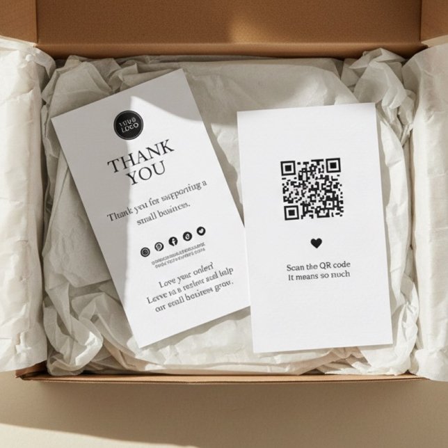 Minimal Thank You Insert Card for Small Business (Von Creator hochgeladen)
