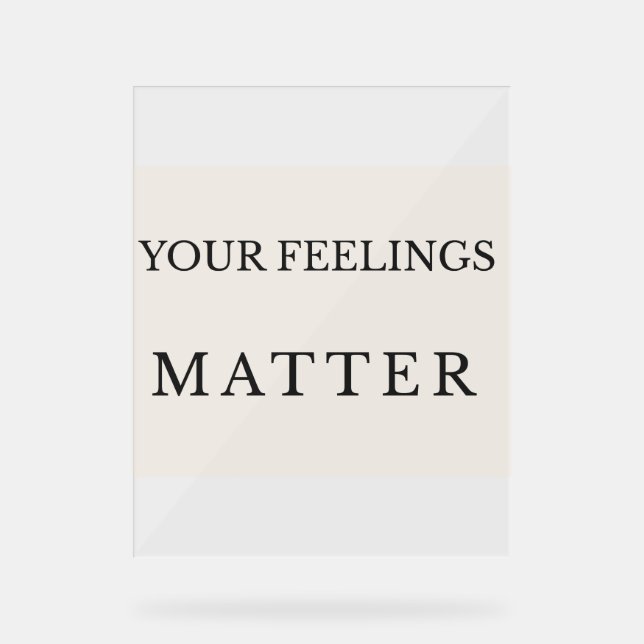 Minimal Therapy Office Poster – Your Feelings Matt (Vorderseite)