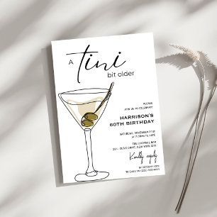 Minimal 'tini Bit älter! Cocktail Geburtstagsparty Einladung