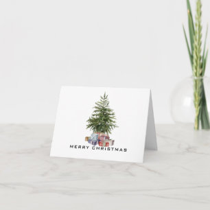 Minimal Traditioneller Weihnachtsbaum Frohe Weihna Karte