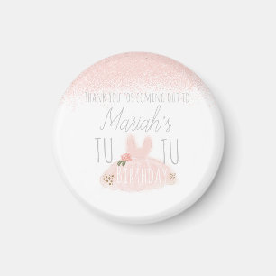 Minimal Tutu Girl's Geburtstag, zwei Glitzer drehe Magnet