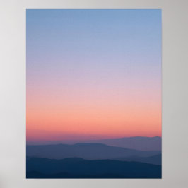 Minimal Twilight Sky Landscape Art Print Poster