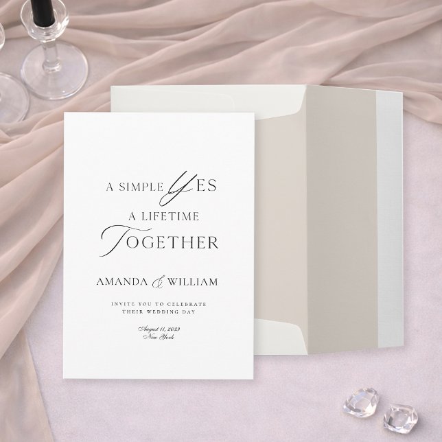 Minimal Typography Wedding Invitation Template Einladung (Von Creator hochgeladen)