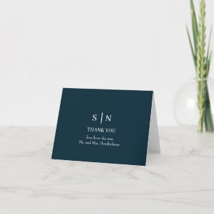 Minimal und Chic Black Wedding Dankeschön Card Dankeskarte