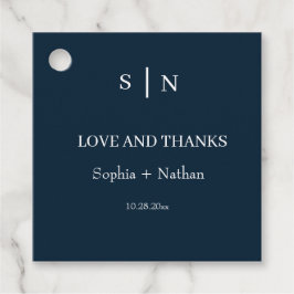 Minimal und Chic | Blaue und weiße Hochzeit der Ma Geschenkanhänger