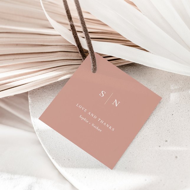 Minimal und Chic | Danke Terracotta Wedding Geschenkanhänger (Von Creator hochgeladen)