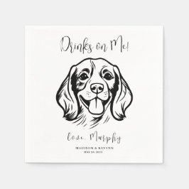 Minimal und Chic | Dog Wedding Napkins Serviette