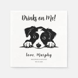 Minimal und Chic | Dog Wedding Napkins Serviette